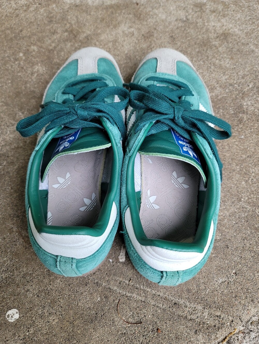 adidas Samba OG Collegiate Green Suede Grey Trim Gum Sole Sneaker US 6 Pre-owned - Picture 3 of 12